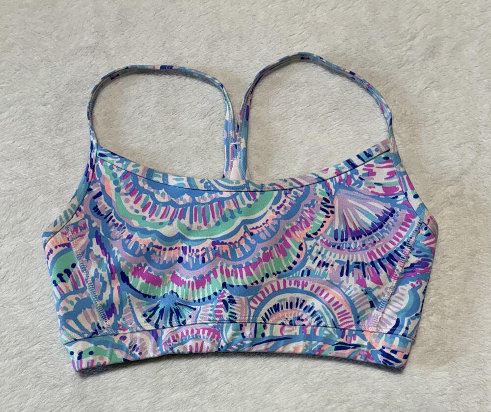 Lilly Pulitzer Sports Bra Womens Small Multicolor Luxletic Racerback Printed